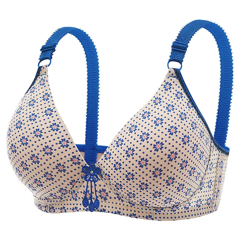 Bedruckter sexy BH für Damen, kabelloser BH für Mädchen, dünner, atmungsaktiver BH für Erwachsene, Damen-BH mit Blumenmuster, BH für schwangere Mütter, bequem und vielseitig