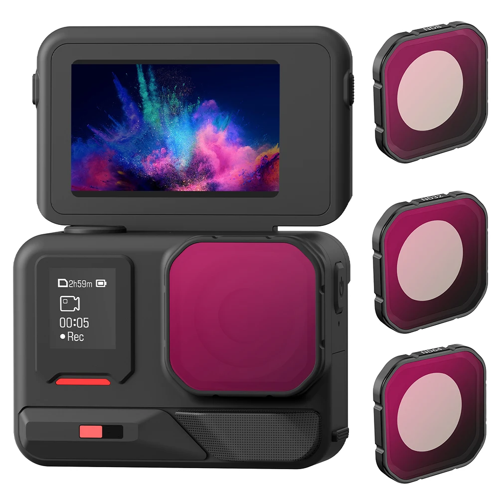 ND ชุดกรอง ND8 ND16 ND32 ND64 กีฬากล้องสําหรับ Insta360 Ace Pro 2 Action กล้อง