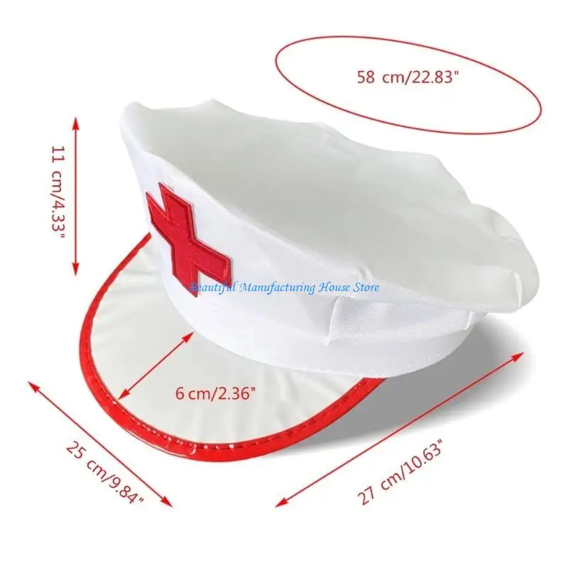 E56A قبعة رضاعة أنيقة من البوليستر مقاس 58 سم لتزيين حفلات أعياد الميلاد والعام الجديد