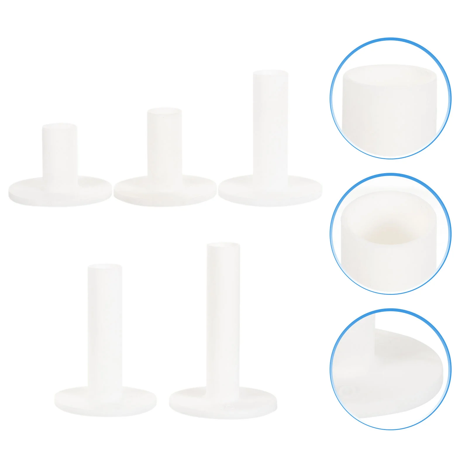 5 pçs pinos de golfe golfs prática esteira t bola rack usar-resist suprimentos sílica gel silicone suportes bebê menino