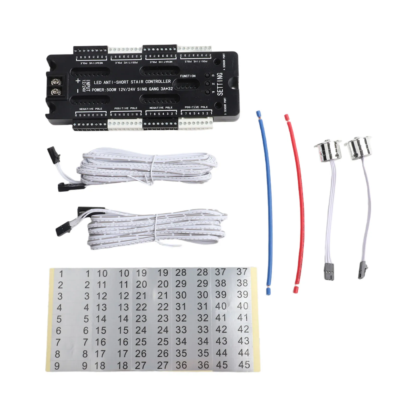 سلامة الإضاءة LED تحكم DC12V-24V التلقائي نظام إضاءة الدرج ملحق 185*85*20 مللي متر التنشيط التلقائي