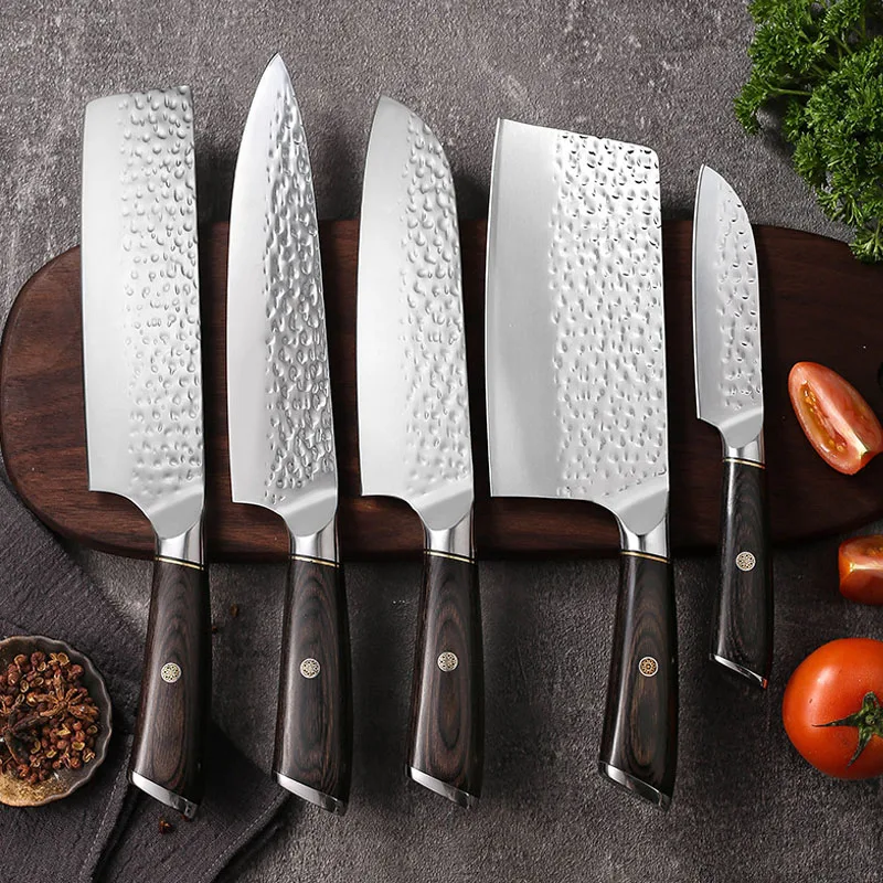 Hand Forged Boning Butcher Knife Kitchen Santoku Fish Fillet Knife Meat Fruit Cutting Cleaver Stainless Steel Chef Knife