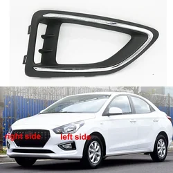 For Hyundai Verna 2017 2018 2019 2020 2021 Car Accessories Front Bumper Fog Lights Cover Frame Fogs Lamp Grille