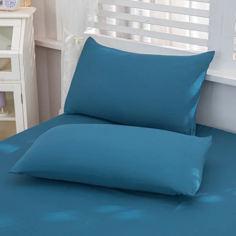 1pc Washed Cotton Solid Color Pillow Cover 48x74cm Rectangular Envelope Pillowcase High Quality Bedding Pillow Case