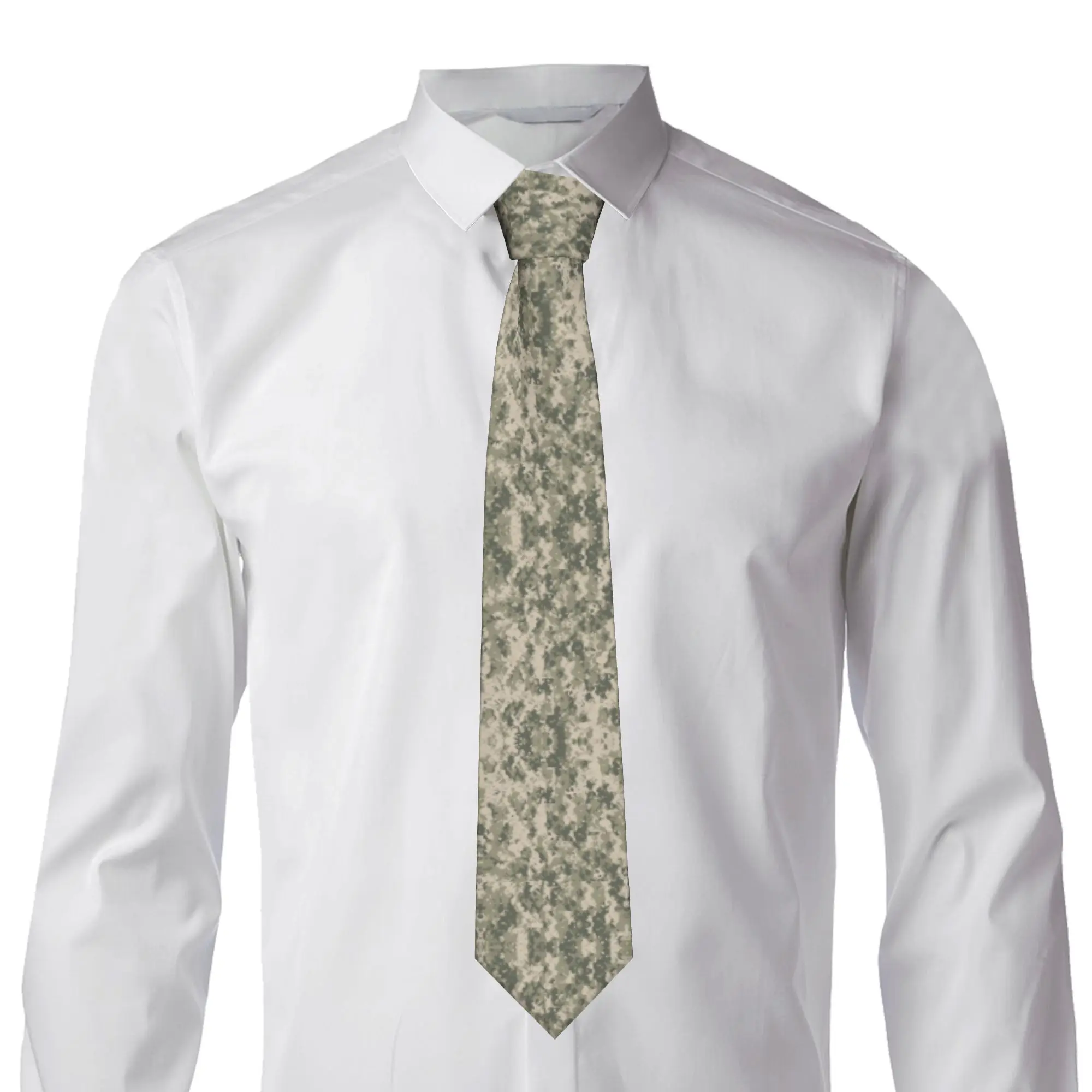 Customized Standard Military Camouflage Neck Ties Men Formal Army Tactical Camo Silk Business Necktie