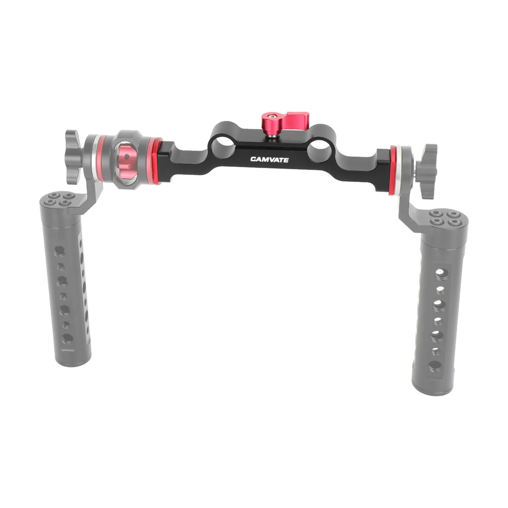CAMVATE 15mm LWS Dual-Rod Clamp Railblock with ARRI-Style Rosettes For Camera 15mm Rail Support System
