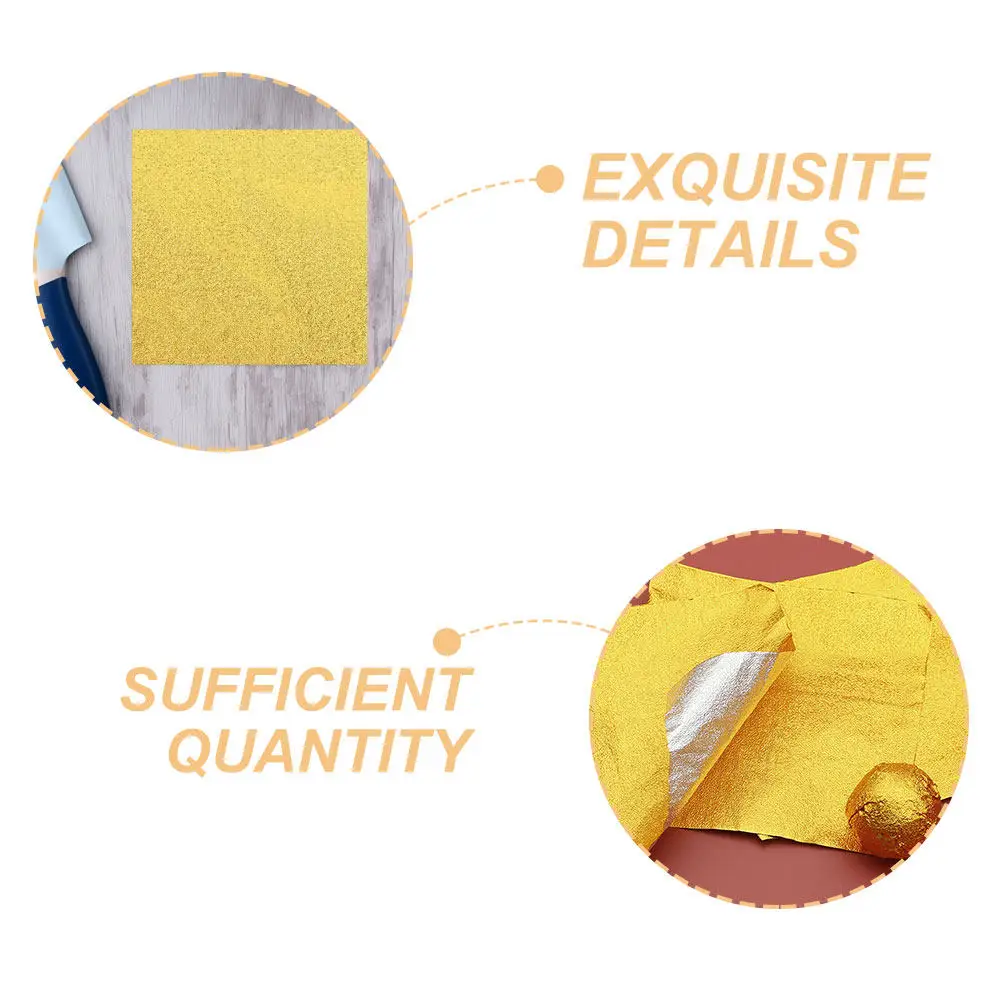 600Pcs Elegant Gold Foil Chocolate Candy Wrappers Food Safe Aluminum Sheets for Homemade Sweets Party Treats Freshness Retention view 5