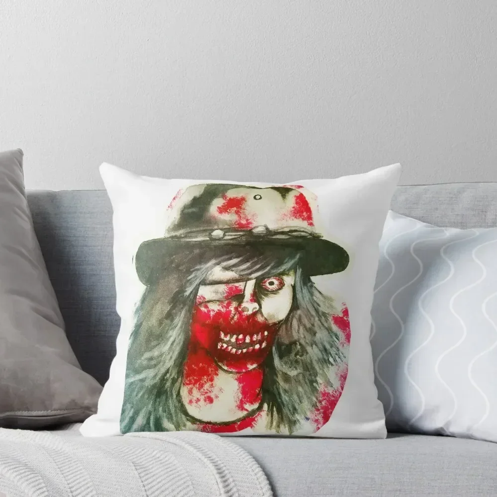 

Zombie Carl Grimes Throw Pillow Pillows Aesthetic luxury decor Pillow Decor pillow pillowcase
