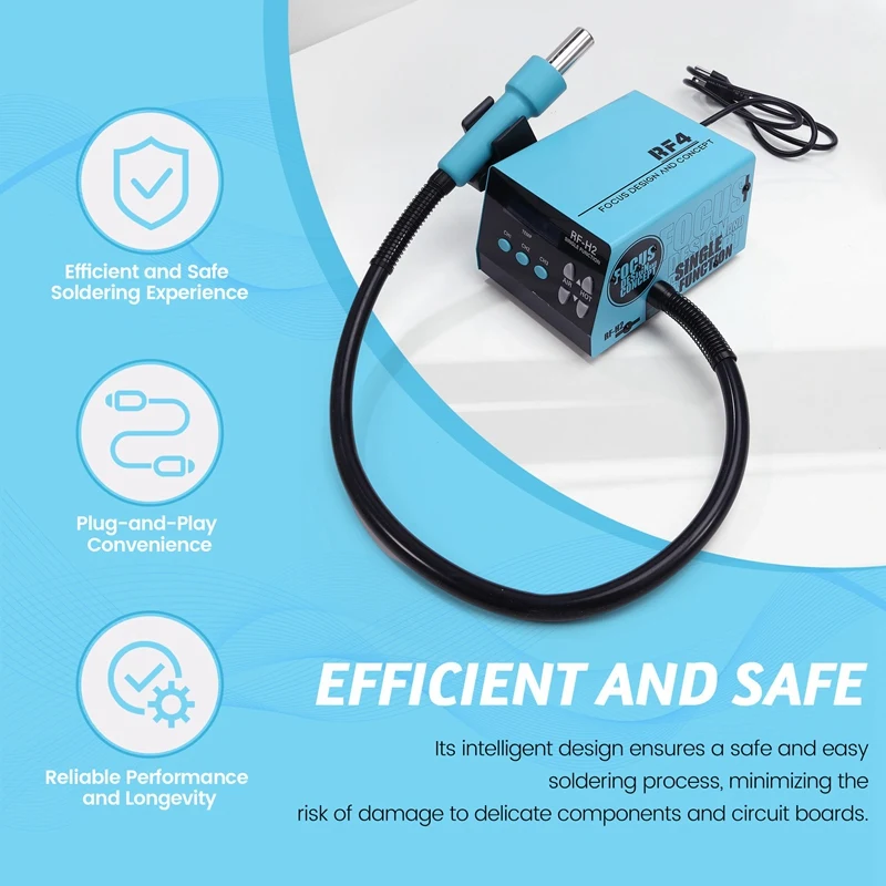 Estación de soldadura Digital inteligente BGA, herramienta de aire caliente para desoldar rápido, RF-H2, 1000W, Chip PCB