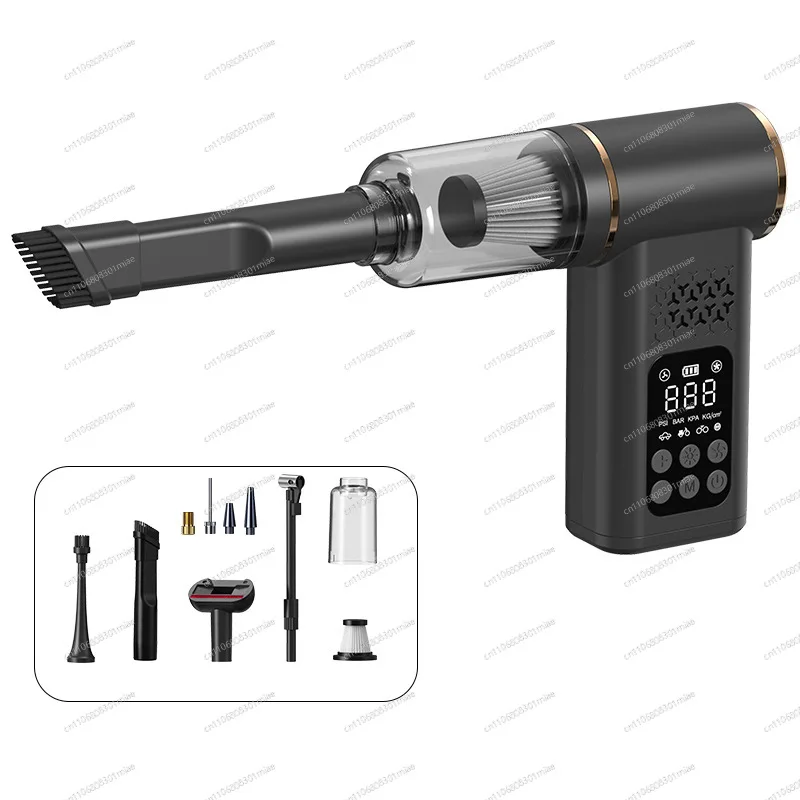 2 in 1 Cordless Car Vacuum Cleaner and Air Compressor, Portable Digital Display Tire Inflator Pump for Car, Home and Travel