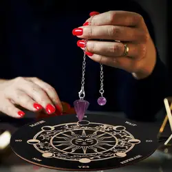 Pendulum Board For Divination Star Pendulum Board Dowsing Divination moon Star Divination Healing Meditation Board Ornaments