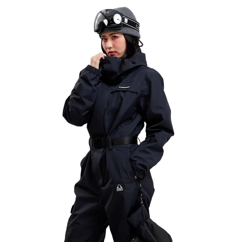 Hot Original Girls One-piece Ski Suit, Couple's Thickened Single and Double Board Outdoor Ski Jumpsuit