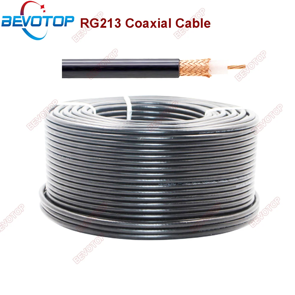 RG213 Coaxial Cable 50 ohm 50-7 RF Coaxial Pigtail High Quality Low Loss RF Coaxial Cable Jumper Cord Fast Ship BEVOTOP