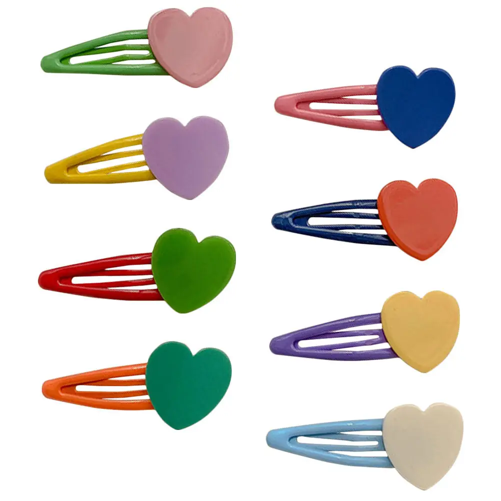 

8Pcs Hairpins Heart-Shaped Adorable Hair Clips Lovely Barrettes Fashion Hair Accessories