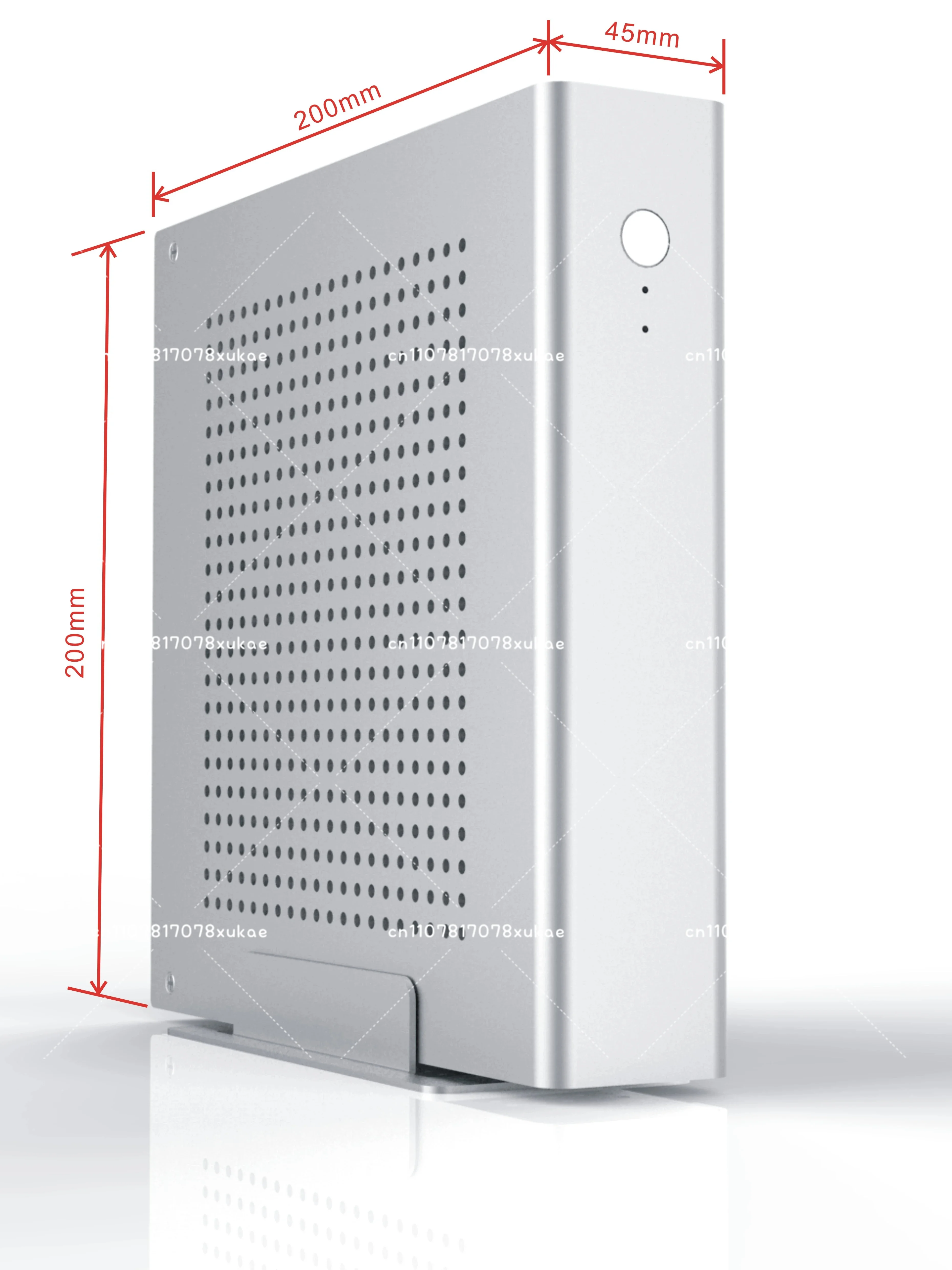 Mini All‑Aluminum ITX Chassis, Semi‑High‑End Shell for 17X17 Motherboard, DC Power Supply Supported