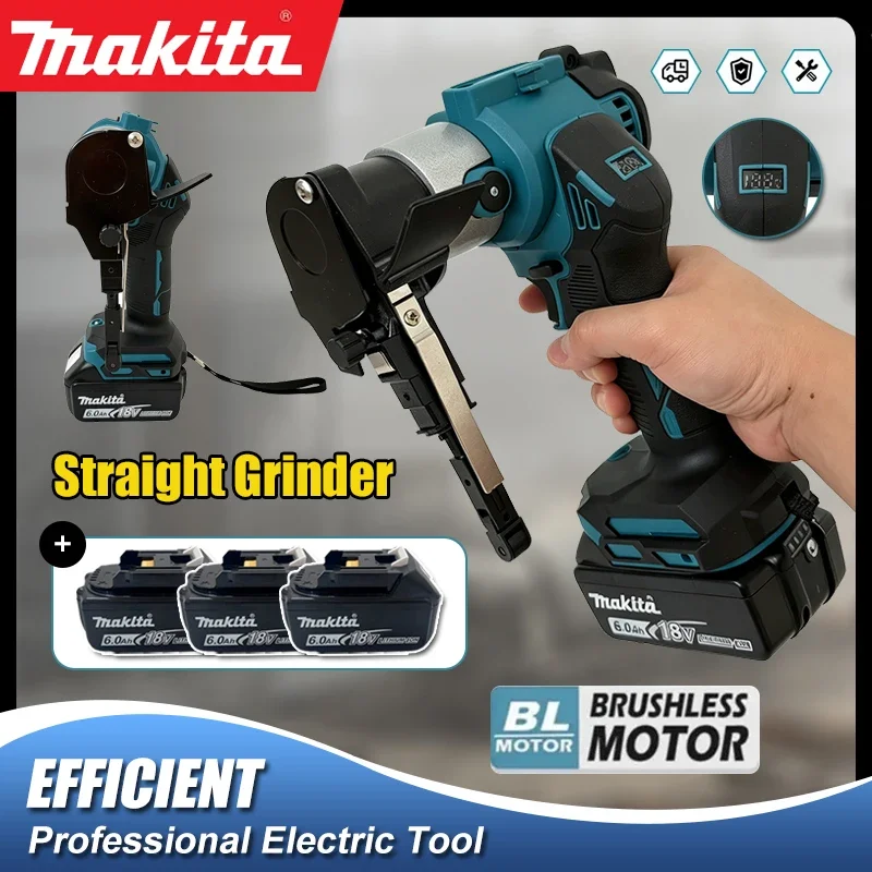 

Makita Brushless Cordless Belt Sander Portable Straight Sanding Machine Multifunctional Metal Wood Polishing Derusting PowerTool