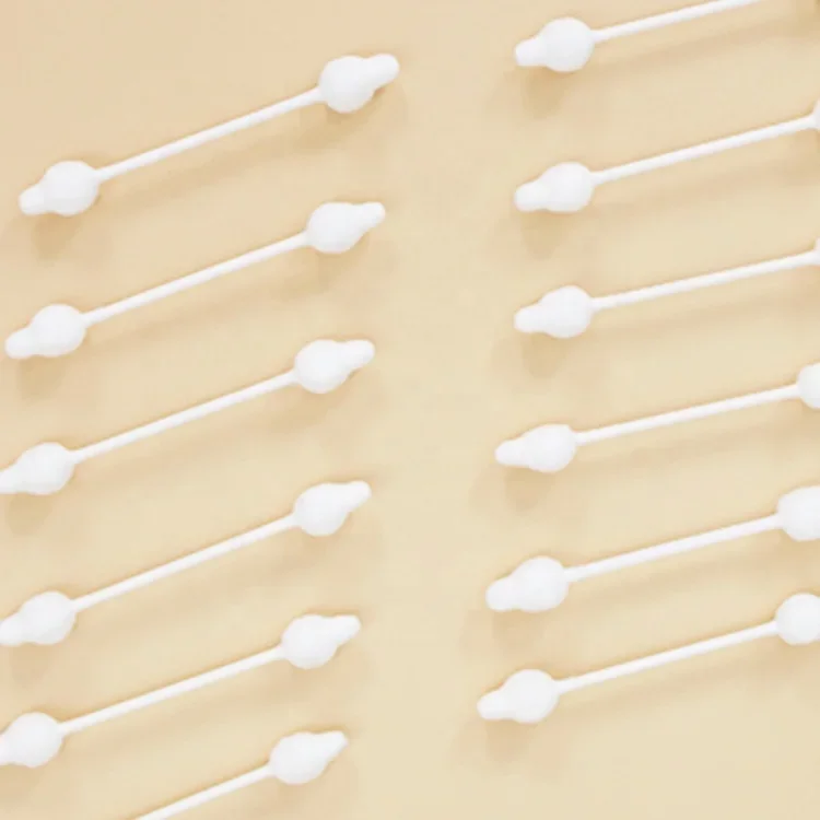 80PCS Big Heads Baby Safety Paper Stick Cotton Buds OEM Baby Cotton Swabs