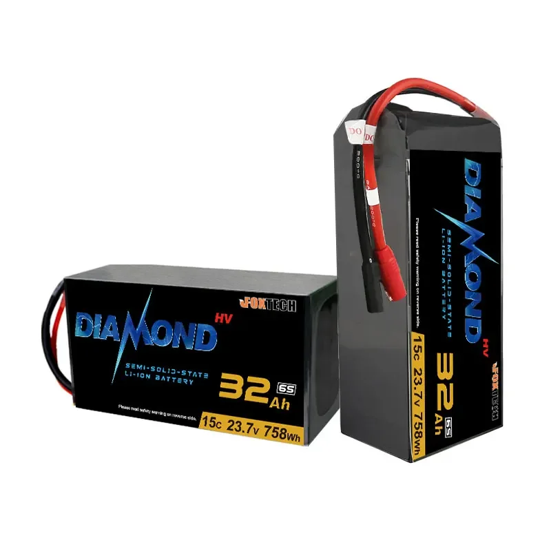 Foxtech Custom Diamond HV Series Semi Solid State 6S 32000mAh 32Ah Li-ion   Battery for  VTOL Multirotors