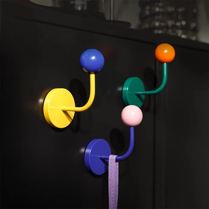 

Home Door Back Refrigerator Strong Magnetic Hooks Kitchen No-punch Traceless Sticky Magnet Hook for Clothes Towel Bag Key Hanger