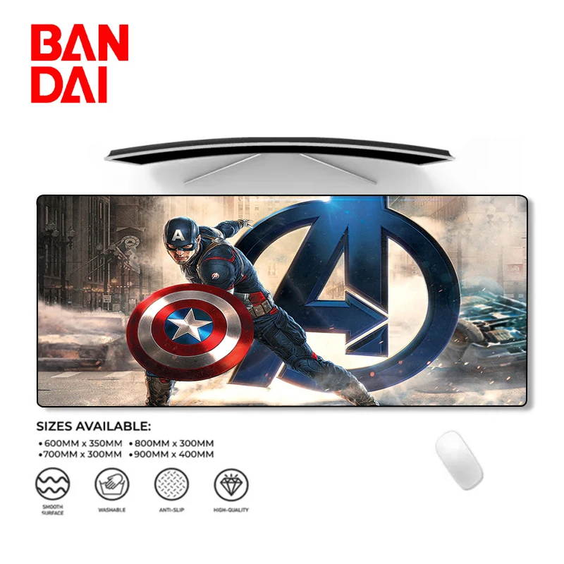 Alfombrilla de ratón de Los Vengadores, alfombrilla de ratón de Anime para PC, alfombrilla de escritorio para ordenador, accesorios para juegos, alfombra para teclado, mesa de goma para oficina de Marvel