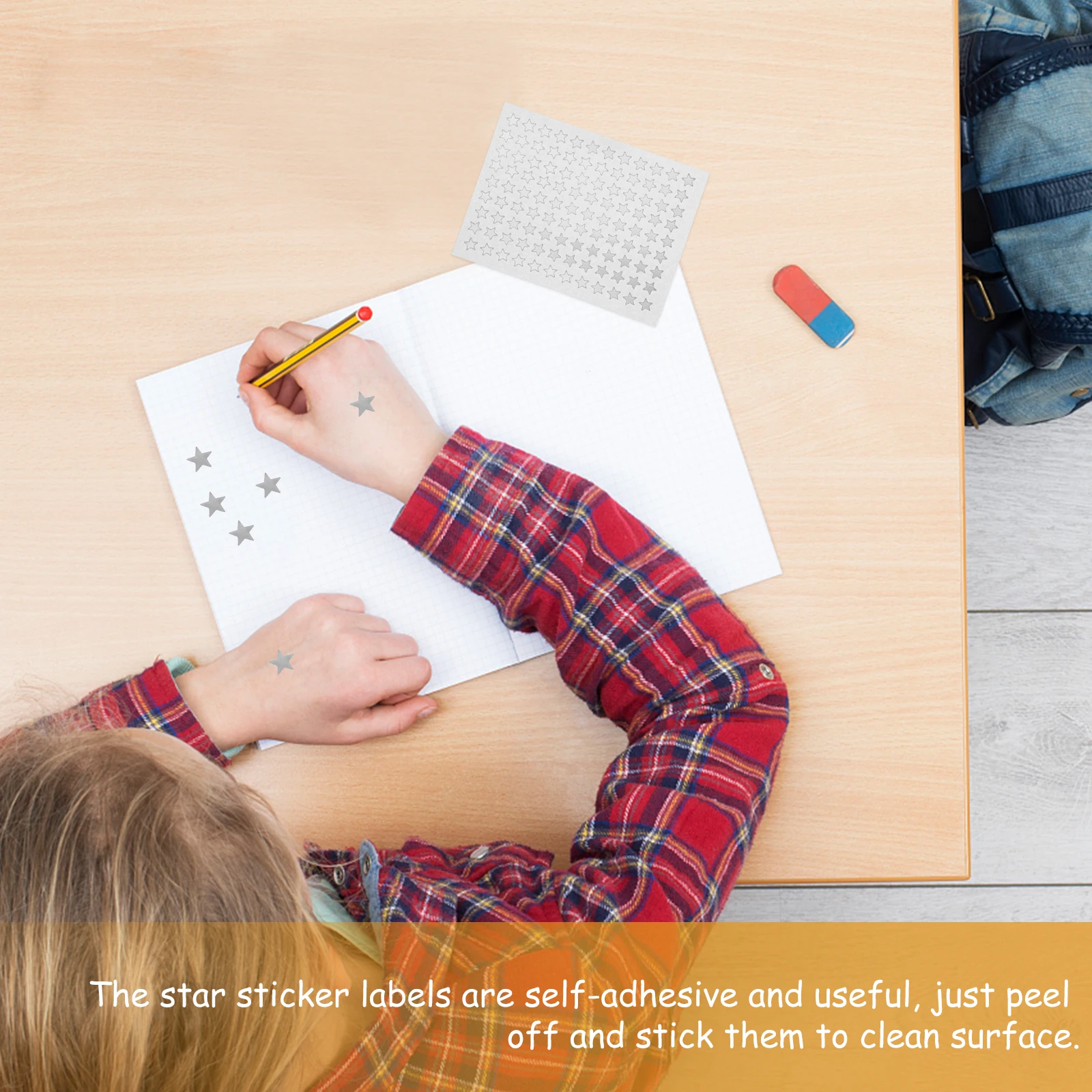 

10 Sheets Silver Star Teacher Stickers Stickers Reward Prints Self adhesive Classroom Teacher Student Motivational