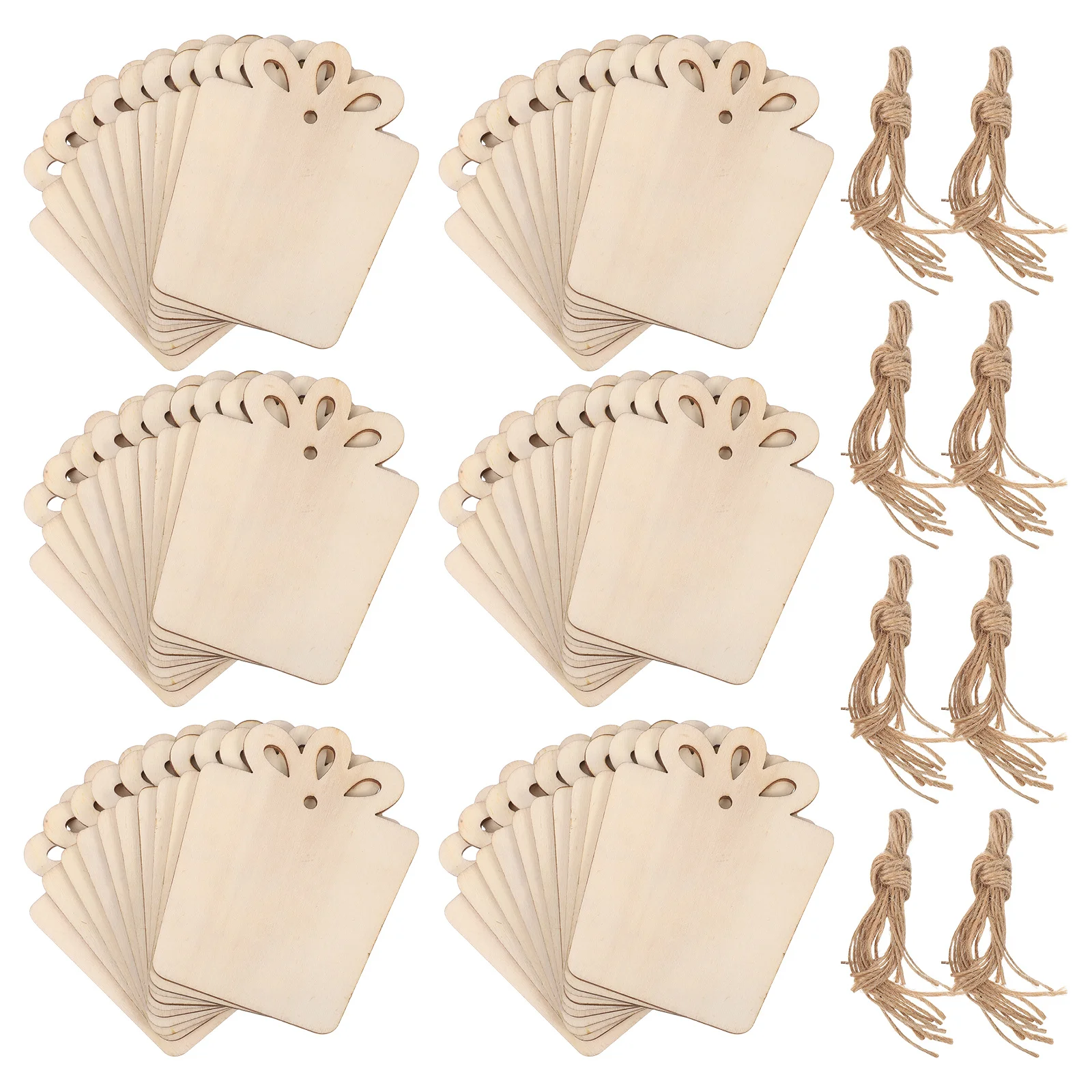 

100Pcs Unfinished Wood Christmas Ornaments Slices Blank Wooden Cutouts for DIY Painting Rustic Xmas Decorations