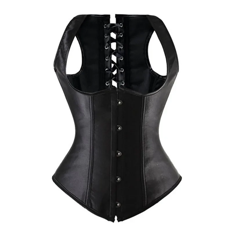 

Corset Underbust Shoulder Sling Lingerie Vest Overbust Women Top Sexy Bustiers Plus Size Costume Victoriano Black