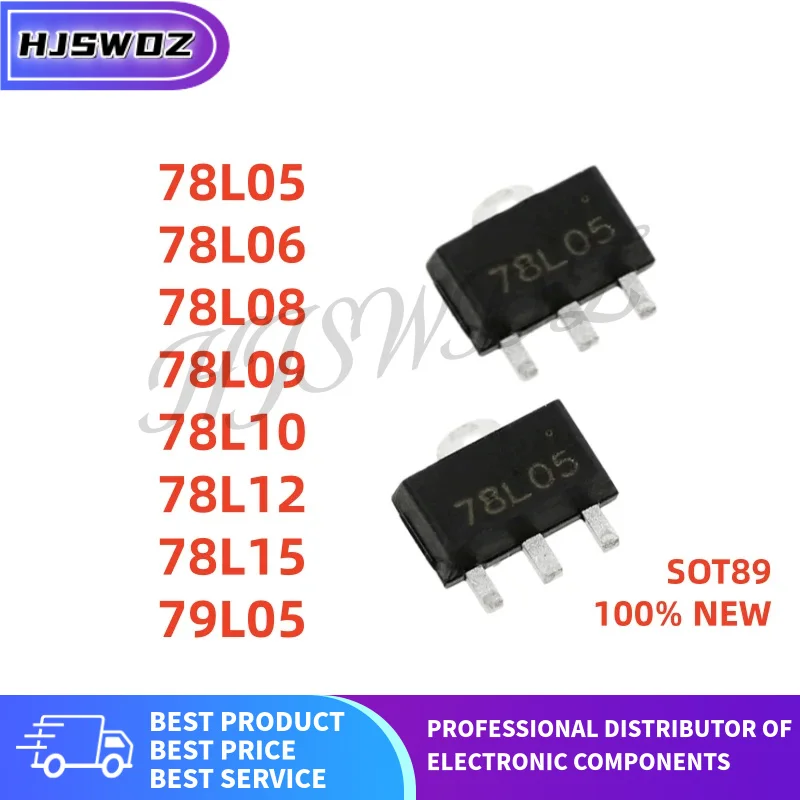 20Pcs 78L09 78L05 78L15 78L12 79L05 78L10 78L08 78L06 SOT-89 SMD Linear voltage regulator High-quality