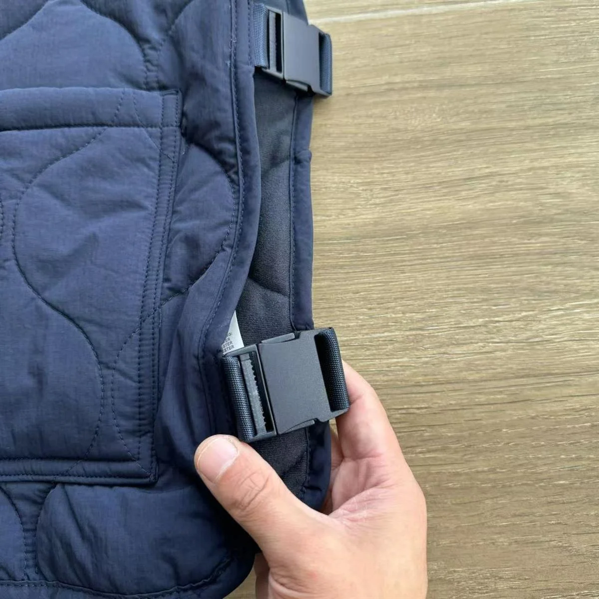 Autumn Winter Side Buckle Functional Padded Vest Plaid Quilted for Warm Sleeveless Parkas Outdoor Simple Unisex Bread Vest