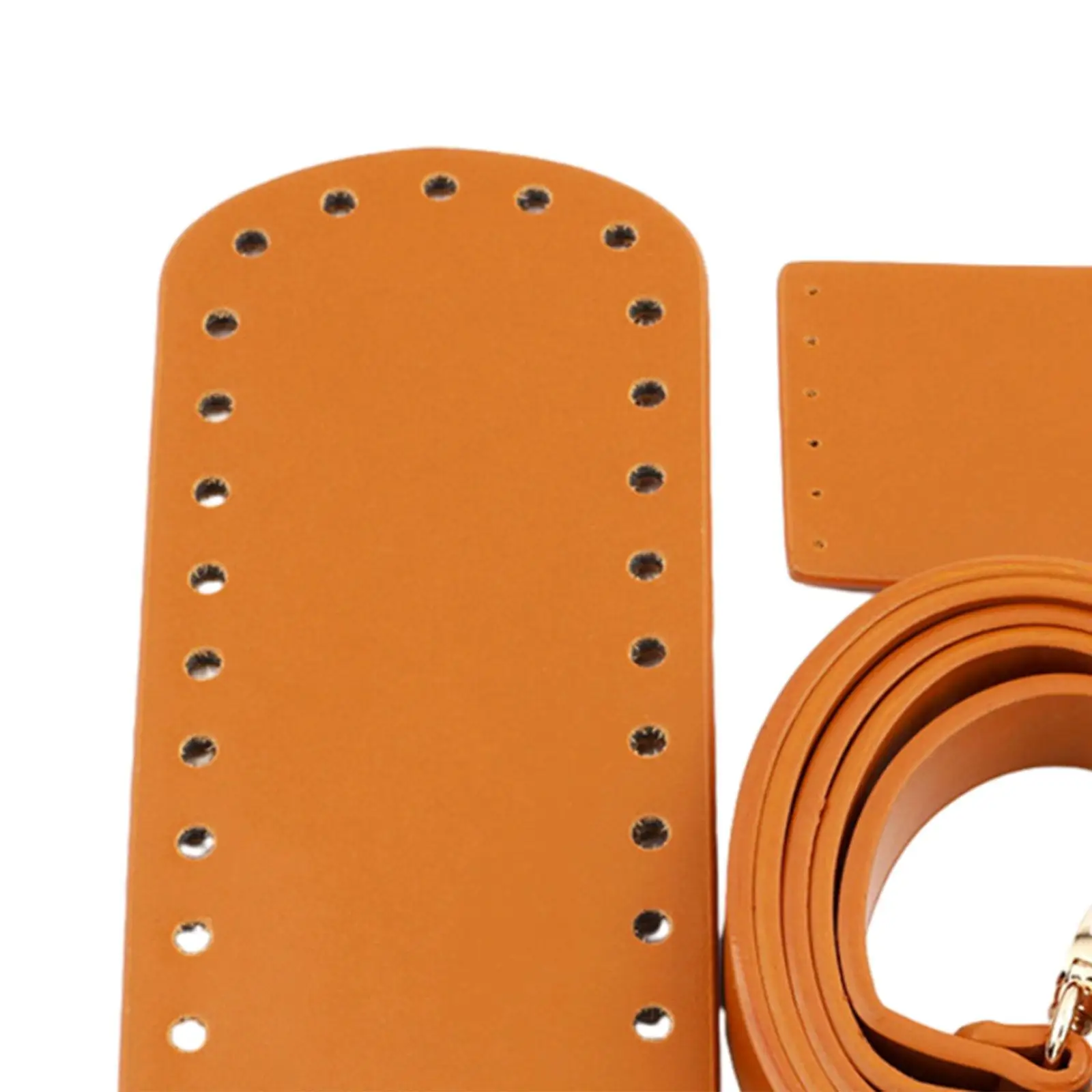 PU Leather DIY Bag Strap Set, Base inferior do saco de crochê, Alça de ombro ajustável, Handmade Purse Making Supplies