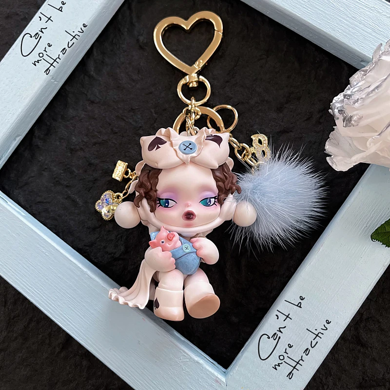 Creative Pendant Skullpanda Everyday Wonderland Series Anime Figure Kawaii Key Chain Mobile Phone Chain Pendant Birthday Gift