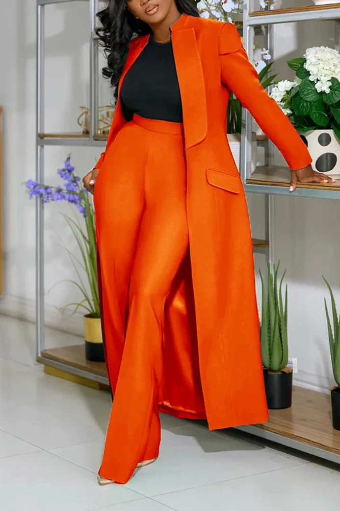 Streetwear moda x-long blazer casaco e calças compridas terno 2 conjunto de duas peças para mulher 2025 primavera africano trabalho roupas de negócios