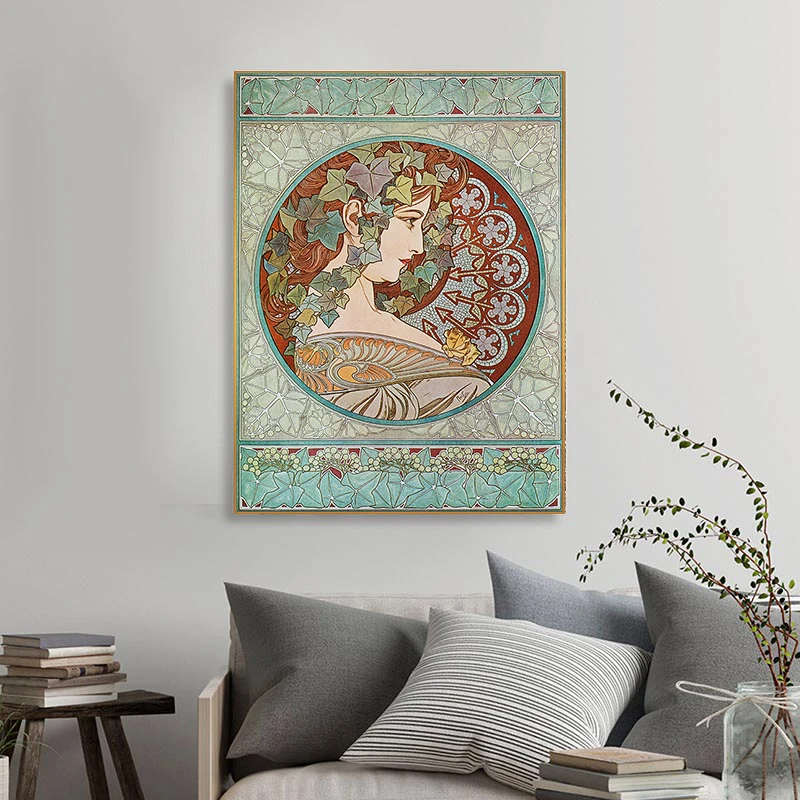 Alphonse Mucha Canvas Posters and Prints Cuadros Art Vintage Woman Canvas Painting Art Wall Art Pictures for Home Decoration
