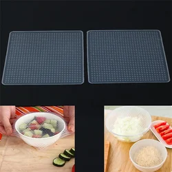 Durable Multifunctional Silicone Food Wrap Clear Reusable Silicone Wraps Seal Cover Stretch Fresh Keeping Kitchen Tools Cooking