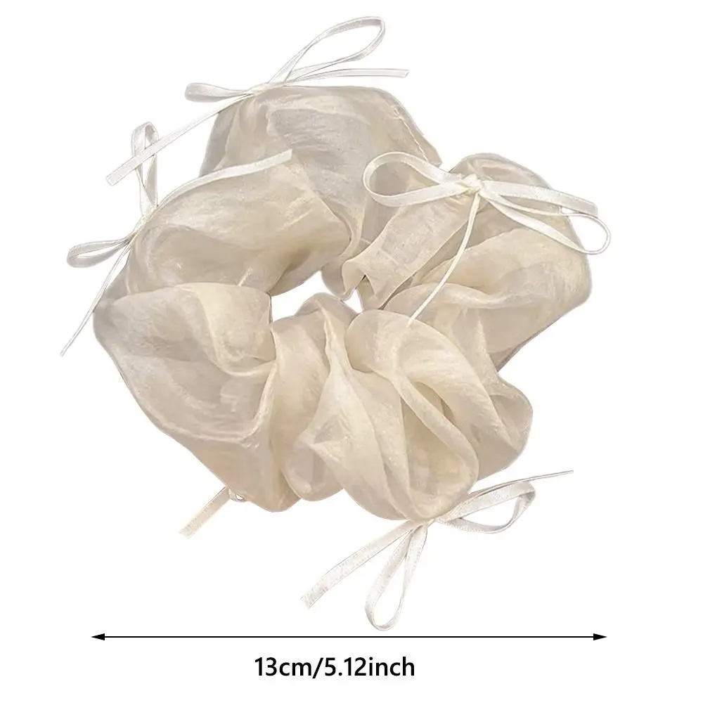 Милая балетная кружевная сетчатая резинка для волос, элегантная корейская лента, эластичная лента, галстук для волос с бантом для женщин и девочек