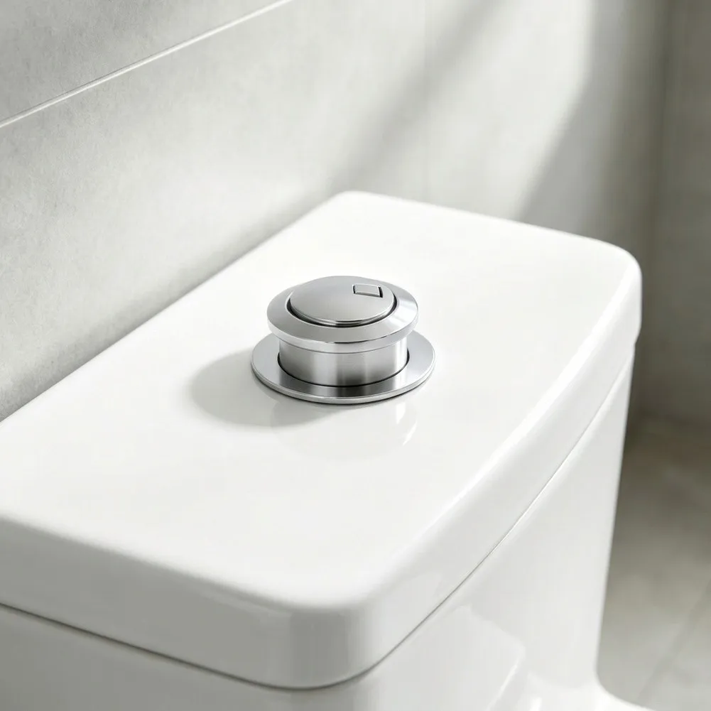 Heavy‑Duty Dual Flush Toilet Tank Push‑Button Kit, Cistern Flush Actuator Replacement Part, Practical Bathroom Water Closet
