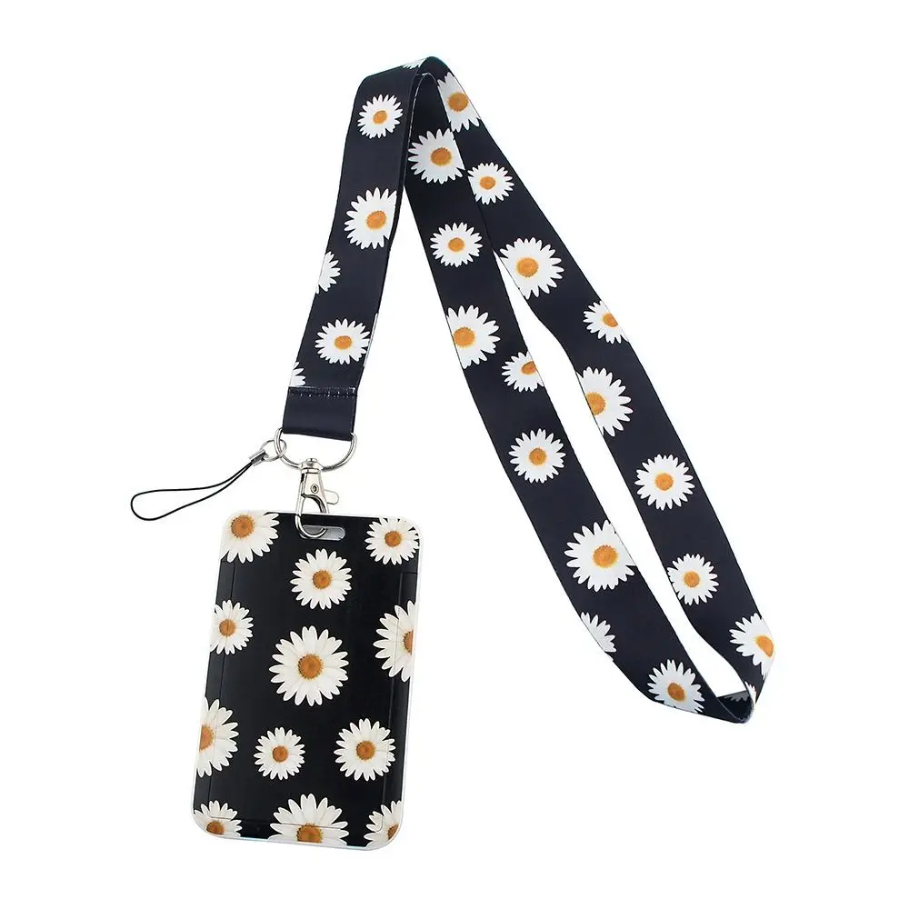 

Aesthetically pleasing Daisy Sunflower Lanyard Colorful Plastic/Polyester Key Chain Key Rings ID Card