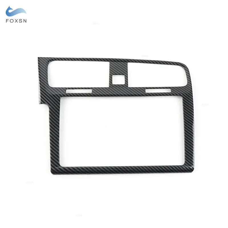 LHD Car Navigation Air Condition Outlet Panel Cover ABS Carbon Fiber Texture Trim Frame For VW Golf 7 VII MK7 7.5 2014-2019