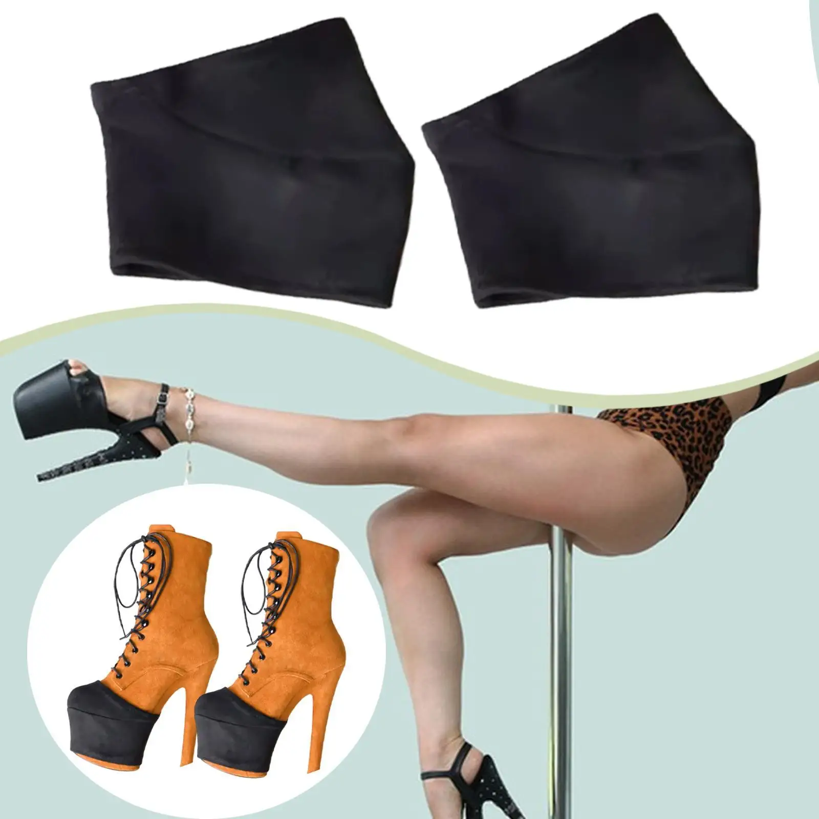 High Resistance Shoe and Boot Protectors Suede Sock Cover for Pole Dance Shoes Women Grip Sleeves for Studio Floor