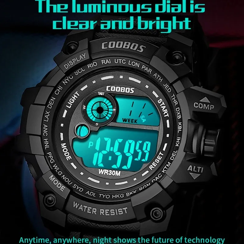 Luminous Military Wristwatches Men 2025 Brand Sport Waterproof LED Digital Watch For Man Calendar Stopwatch Clock Relojes Hombre