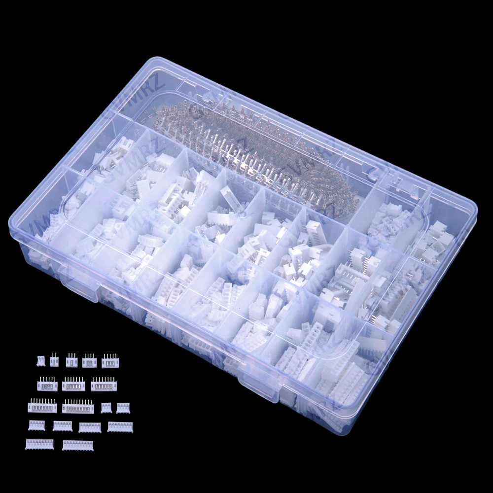 1550PCS 2P-10P JST PH 2.0mm pitch 2P 3P 4P 5P 6P 7P 8P 9P 10P housing straight pin base connector terminal block kit box 6P 7P