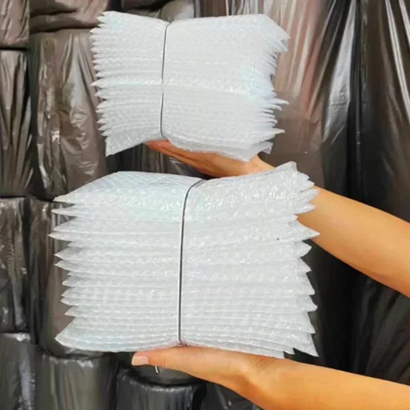 Express Borsa in pellicola a bolle antiurto Doppio strato Addensare 15x20 cm 25x30 cm Sacchetto in schiuma di vapore Confezione in PE Sacchetti di plastica trasparenti all'ingrosso