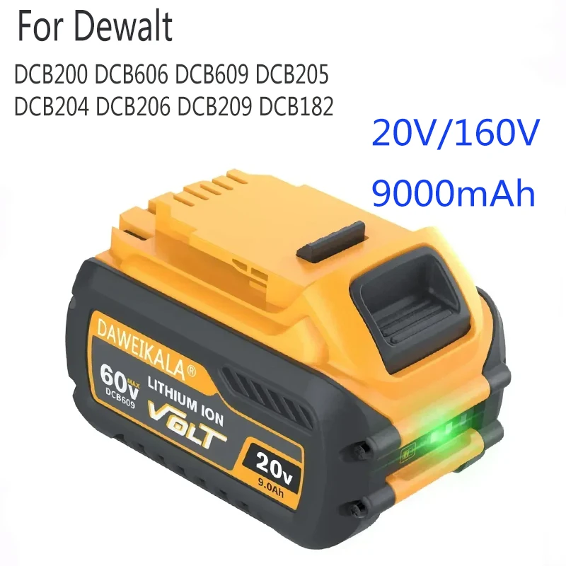 Для Dewalt DCB609 60 В MAX Flexvolt аккумулятор 9000 мАч, совместимый с DCB547-XJ DCB606 DCB200 DCB182 DCB204 аккумулятор для электроинструмента Для Dewalt DCB609 60 В MAX Flexvolt аккумулятор 9000 мАч, совместимый с DCB547-XJ DCB606 DCB200 DCB182 DCB204 аккумулятор для электроинструмента