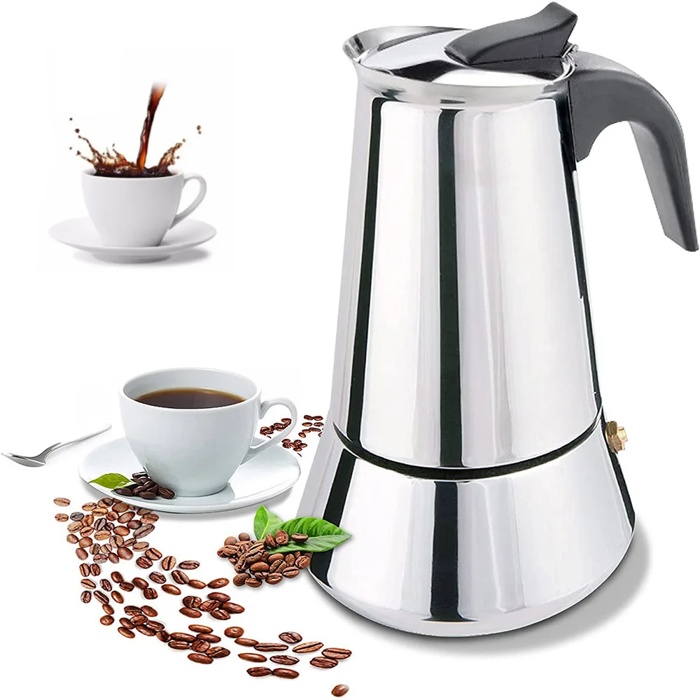 

200-600ML Moka Pot Coffee Pot Rapid Stovetop Coffee Brewer Kettle Latte Stove Classic Coffeeware Barista Kitchen Accessories