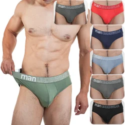 4pcs Mens Briefs Underpants Loose Plus Size Briefs Mid Waist Black Gray Sports Underwear Heavyweight Boys Breathable Panties 6XL