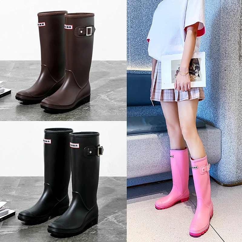 High Rain Boots Women Waterproof Rubber Shoes Woman Work Garden Galoshes Fishing Water Boots Footwear Botas De Lluvia Mujer