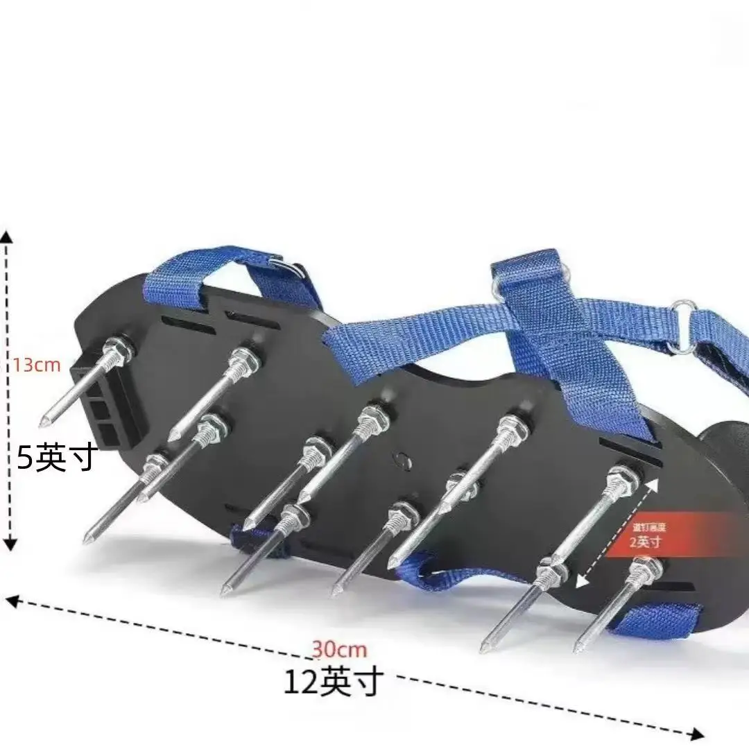 Lawn Aerator Shoes Aerator Spiked Sandals with Adjustable Strap Grass Spiked Shoes Anti-Slip for Aerating Lawn Soil