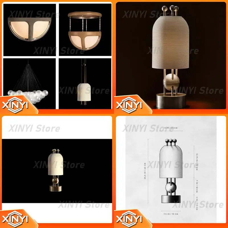 XZ Dark Deconstructivist Modern Table Lamp for Hotel Bedroom Home Office Desk Lighting Frosted Glass Shade Reading Lamp