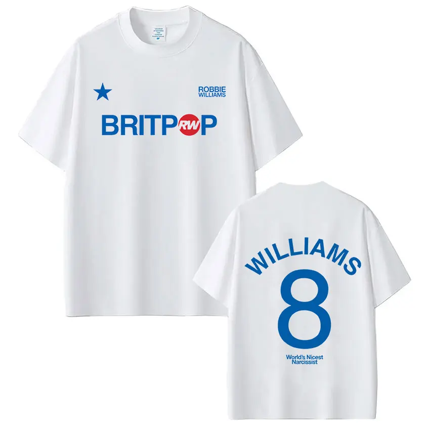 Robbie Williams Britprwp Tour 2026 T Shirts Men's Women Clothing Fashion Short Sleeve High Quality 100% Cotton Casual T-shirts