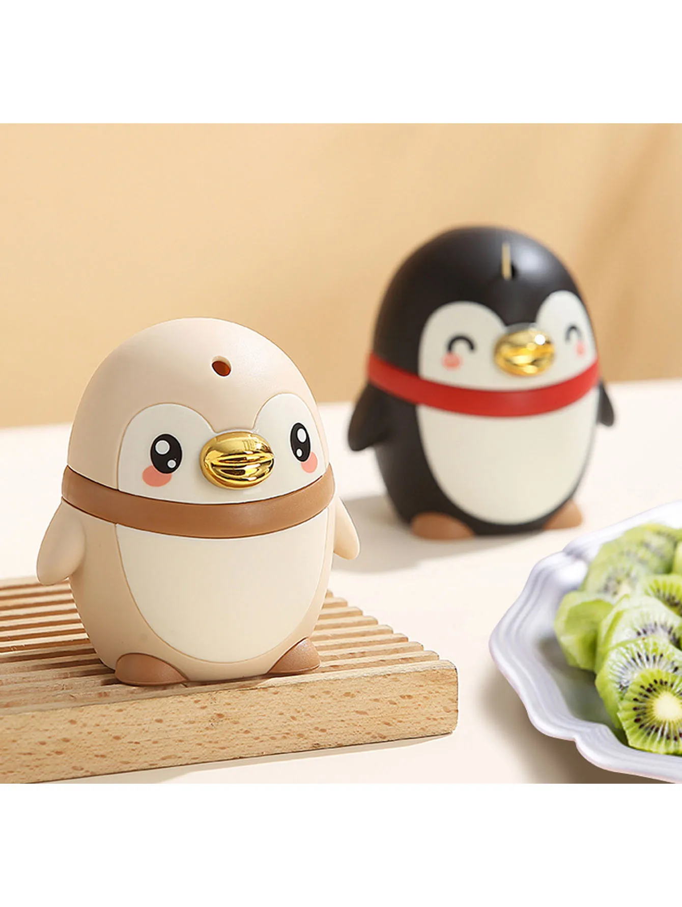Cute Penguin Automatic Toothpick Dispenser, High-Quality. Adorable Healing Decor for Home, Restaurant and Desktop Organization.